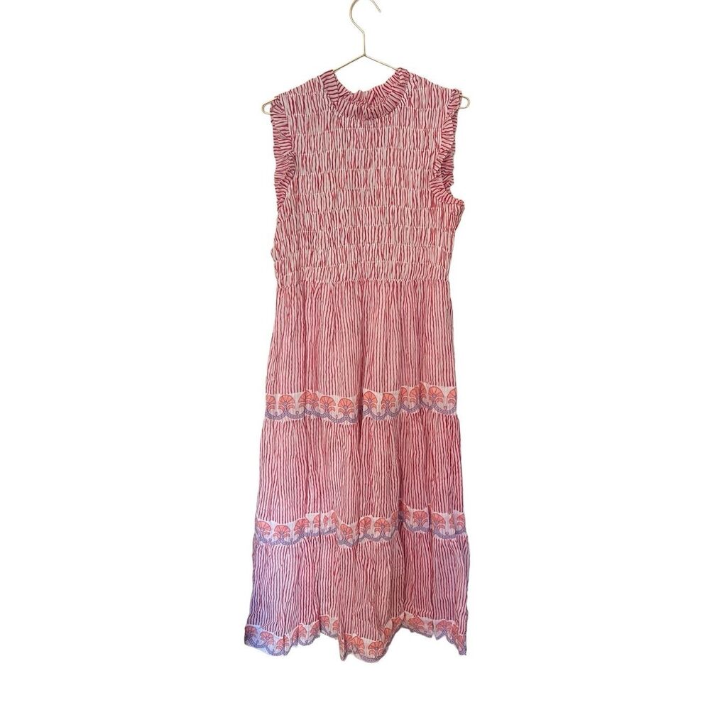 Oliphant Sleeveless Smocked Maxi Dress sz XL